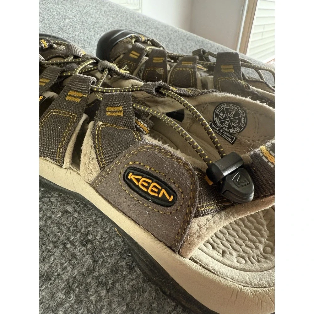 Keen Newport H2 Sandal Gray/Yellow/Tan Mens 8 Hiking Waterproof‎ #3-1